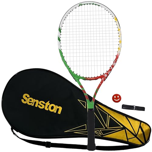 Senston 19" 23" 25" Kids Junior Tennis Racquet for Kids Children Boys Girls Tennis Rackets with Racket Cover - color: Red, size: 25 inch