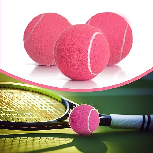 30/40 Pack Training Tennis Balls, Pet Dog Playing Balls, Practice Tennis Balls with Mesh Bag for Transport and Beginner Training - color: Pink-40Pack