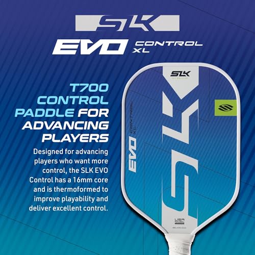 2025 SLK Evo Control XL Pickleball Paddle Bundle | 2 x Oasis Paddles + 12 Pack Pickleballs