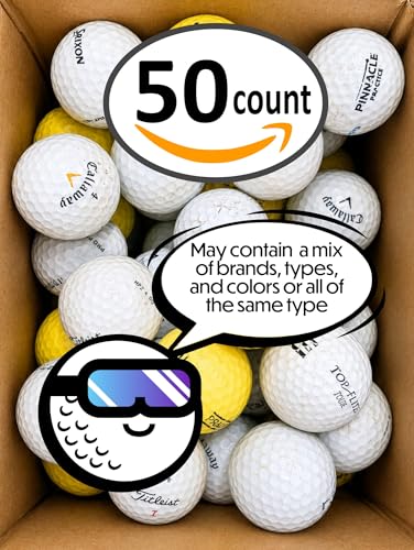 Afford-A-Ball Golf - Hit Away Used and Recycled Shag Golf Balls (50, 100, 300 Count) - Miscellaneous (2A) Golf Supplies for Men & Women - Backyard Practice