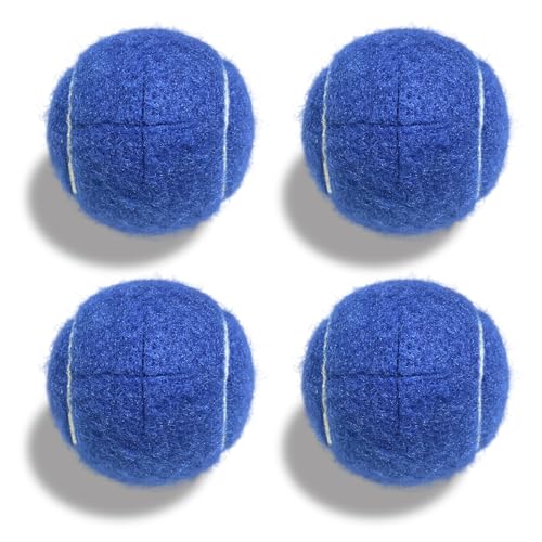 Walker Tennis Balls, Precut Tennis Balls for Walkers, Walker Glide Balls for Chairs, Desks, Furniture Legs and Floor Protection, Heavy Duty Long Lasting Felt Pad Glide Coverings -4PCS Blue - color: Blue-4pcs