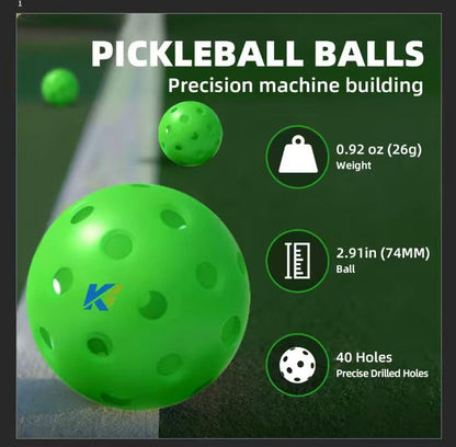 Honeycomb Pickle Balls Outdoor 40 Holes - Durable High Hard Fast Bounce USAPA Approved - True Flight Tournament Pickle Ball - 6Pack - Accessories for Sports&Entertainment Play