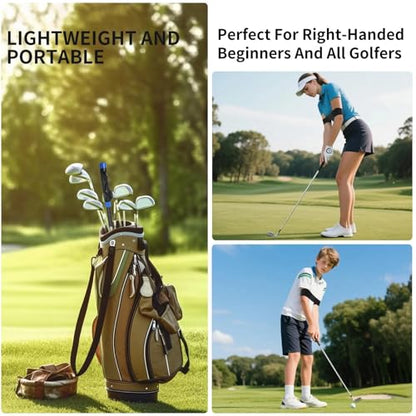 Golf Grip Trainer for Right-Handed Players, Swing Training Aid with Arm Strap for Improving Grip Position and Swing Form, Suitable for Beginners and All Skill Levels