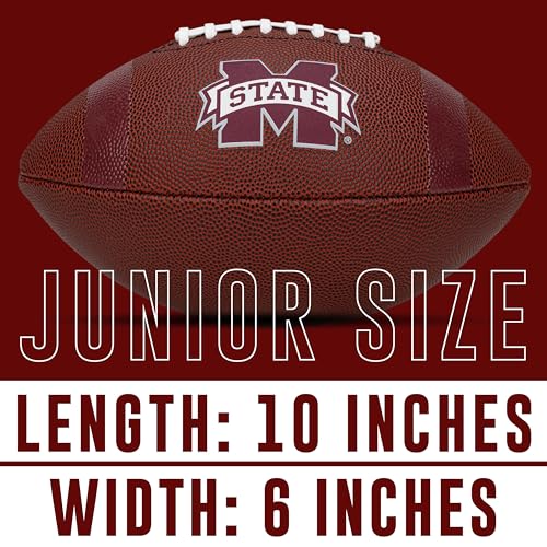Franklin Sports Kids NCAA Youth Football - Official College Team Football with Team Logos - Junior Size