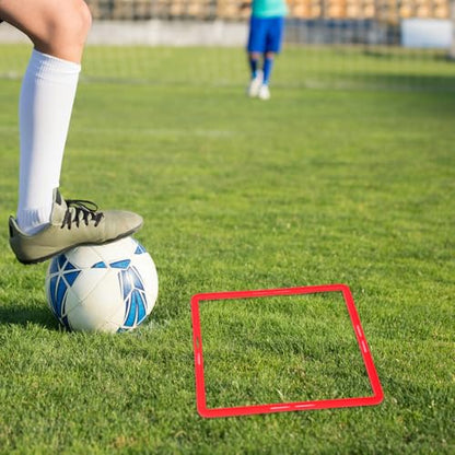 6pcs Square Agility Rings, Footwork Speed Training Rings Soccer Training Equipment for Agility Workout