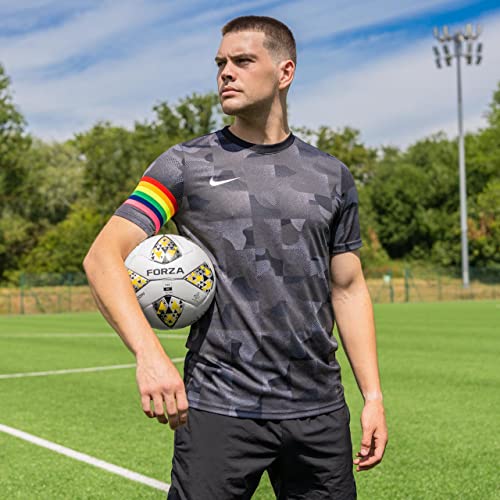 FORZA LGBT Pride Rainbow Armband | Elastic Football & Sports Captains Armband – Senior Size [Sold Individually]