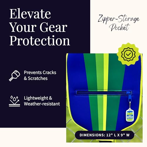 Vlasic Pickles Pickleball Accessories Gift Set, Pickleball Paddle Cover, Sports Cooling Towel and Bag Strap, Vlasic Pickle-Themed for Pickleball Players - color: Paddle Cover