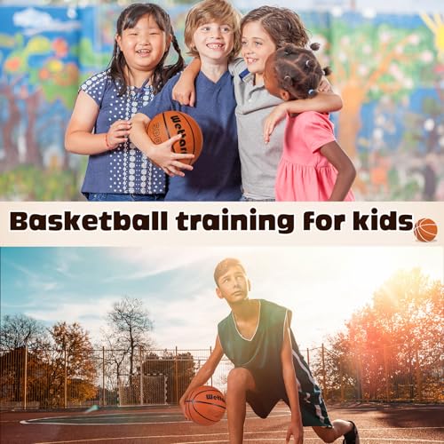 Wettarn Rubber Training Basketball with Pump Street Ball Made for Teens Adults Indoor and Outdoor Game Gym Training Competition Basketball Games - size: Size 3