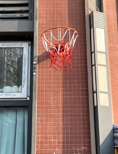 Basketball Rim Replacement with Wall Mount Hoop – Heavy Duty, Indoor/Outdoor, Shock Absorbing, Portable, Pro Level for Home & School