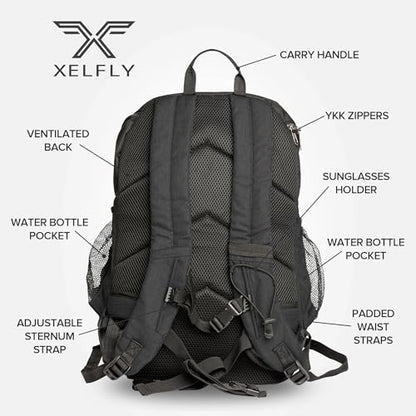 Xelfly Basketball Backpack with Ball Compartment - color: Black