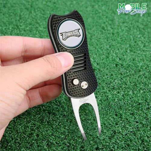 Switchblade Divot Repair Tool with Logo Printed Removable Magnetic Ball Marker-Best Divot Fixer - style: Philadelphia Eagles