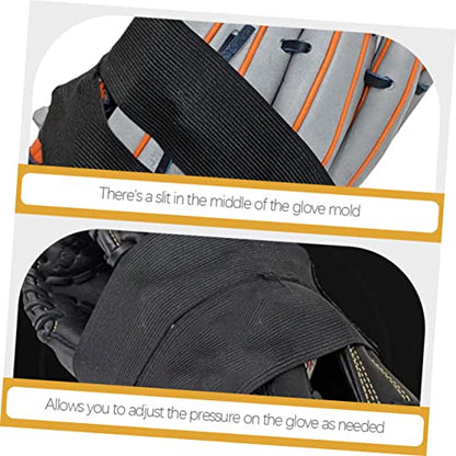 INOOMP 8pcs Baseball Glove Mallet Band Glove Fixing Wrap Baseball Gear Wrapping Band Catcher's Gear - color: Blackx4pcs, size: 35x10cmx4pcs