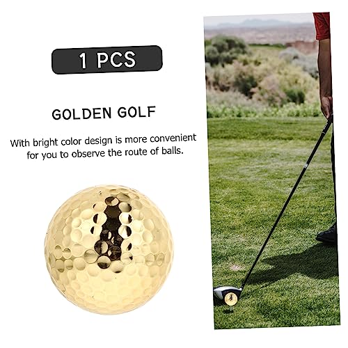 VICASKY Gold Golf Balls 2-Layer Training Aid for Putting Practice Sturdy Golf Training Tool for Indoor and Outdoor Use