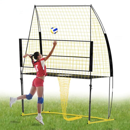 Volleyball Training Net Equipment System，Volleyball Practice Net of Adjustable Height, Good Stability, Easy Assembly & Storage, Indoor and Outdoor Use