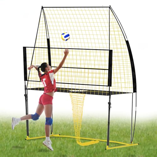 Volleyball Training Net Equipment System，Volleyball Practice Net of Adjustable Height, Good Stability, Easy Assembly & Storage, Indoor and Outdoor Use