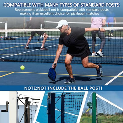 Pickleball Replacement Net 22x3ft, Professional Pickleball Nets Heavy Duty Nets Fits Standard Posts, Official Regulation Size for Indoor Outdoor Courts (Net Only)