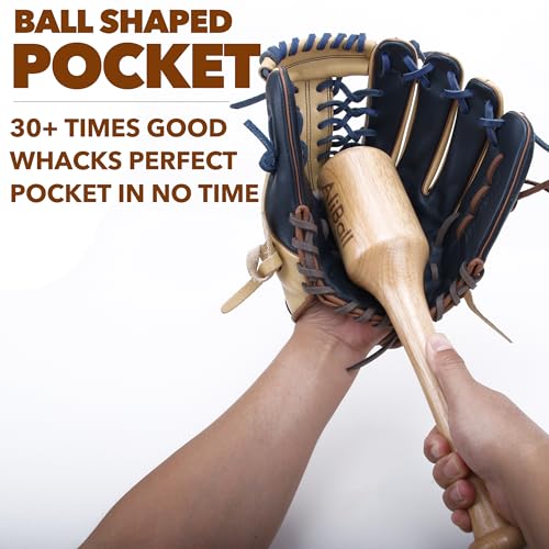 AliBall Baseball Glove Mallet - Quick Create Ball Shaped Pocket for Softball Glove - One Piece Solid Construction for Breaking in Glove