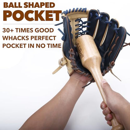 AliBall Baseball Glove Mallet - Quick Create Ball Shaped Pocket for Softball Glove - One Piece Solid Construction for Breaking in Glove