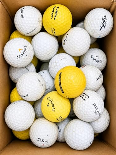 Afford-A-Ball Golf - Hit Away Used and Recycled Shag Golf Balls (50, 100, 300 Count) - Miscellaneous (2A) Golf Supplies for Men & Women - Backyard Practice