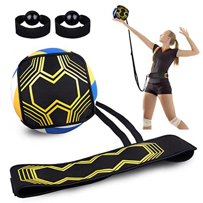 Volleyball Training Equipment Aid, Volleyball Practice Equipment, Solo Soccer Trainer for Practicing Serve, Setting, Spiking and Arm Swing Returns Ball After Every Swing, Beginner & Pro Gift