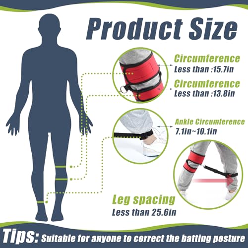 Wettarn Baseball Training Aid Softball Training Harness Baseball Practice Equipment for Stepping Out Leg Pulling Out Overstriding Lunging - color: Red