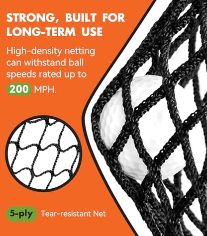 Golf Net: 10x7ft Heavy Duty Golf Practice Net for Indoor/Outdoor Training, Portable Golf Hitting Net with Carry Bag, Ideal Golf Training Aid for Golfers Backyard Driving Chipping Swing (Standard) - style: 10x7ft pro