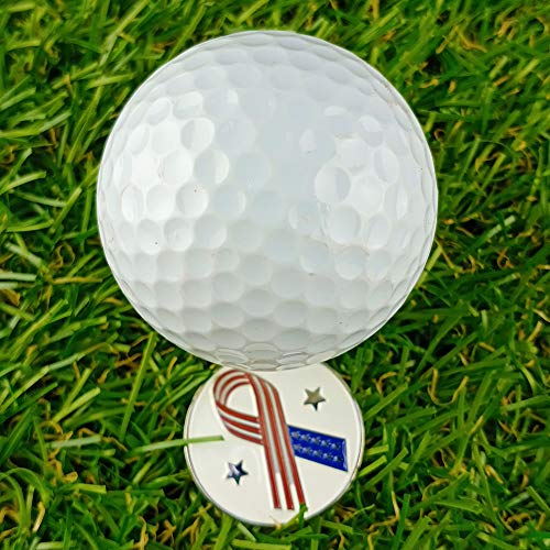Golf Ball Markers with Hat Clips Value Sets for Men Women Golfer, Removable Attaches Easily to Golf Cap Premium Gifts - color: Composited 01