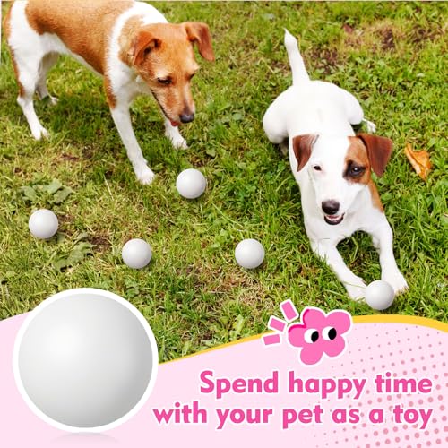 Soulchen 40mm Glow in The Dark Table Tennis Balls Bulk, Carnival Game Night, Neon Birthday Party Favors, Classroom Rewards, Goodie Bag Filler, Pet Playmate - color: White, size: Solid