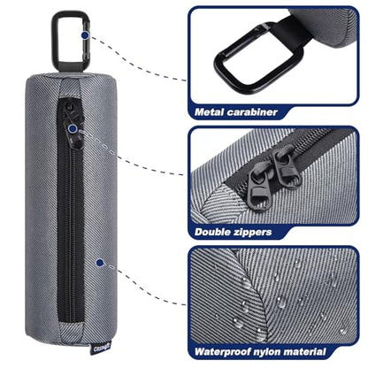 Cosmos Pickleball Ball Holder, Portable Carrying Storage Bag with Hook, Travel Accessory Pouch Holds 3 Pickleball Balls - color: Gray