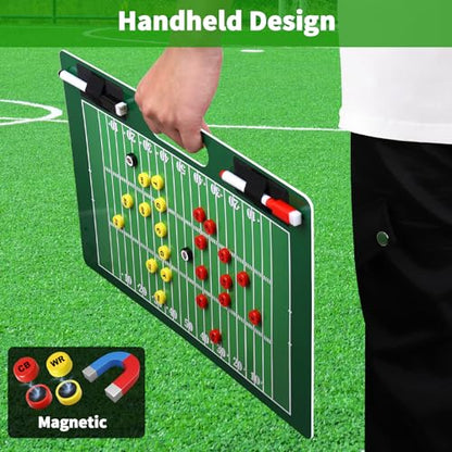 Magnetic Coach Marker Boards, Dry Erase Double-Sided Coach Lineup Clipboard, Coaches Gift, Fit for Basketball, Football, Soccer, Baseball - style: Football