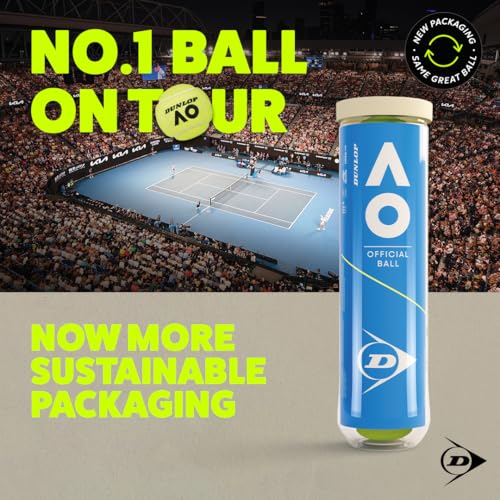 Dunlop Tennis Ball Australian Open - for Clay, Hard Court and Grass