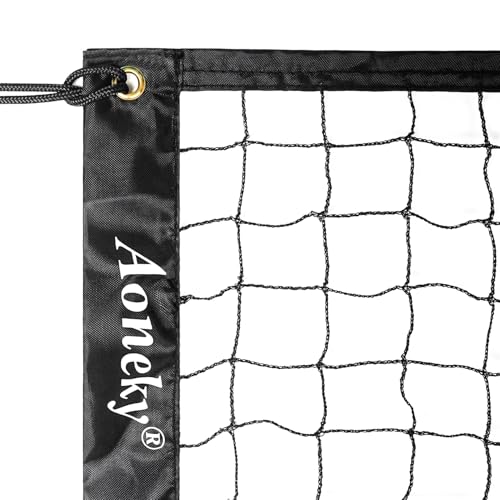 Aoneky 32FT Volleyball Net Only, Outdoor Portable Replacement Net for Backyard Beach Pool Garden, 32ft x 3ft Standard Size Nylon Net with 4 Ties, No Top Cable Design for Easy Setup (Poles Not Included