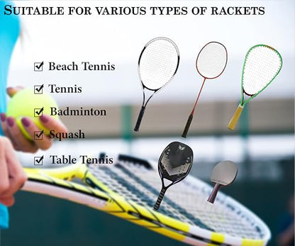 Tennis Racket Grip 6 Pack, Precut Anti Slip Tennis Overgrips Tape with Dry Feel, Sweat Absorption, Comfortable Handle Overgrip Grip Wrap for Tennis/Badminton/Pickleball