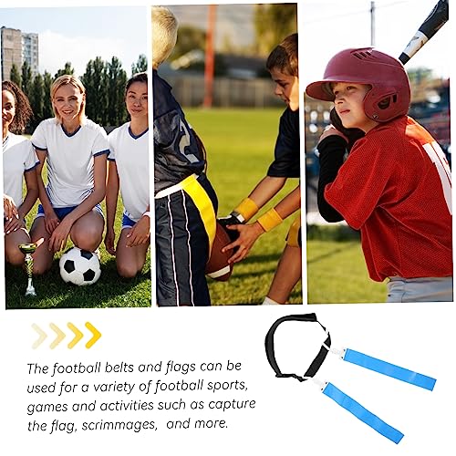 Kisangel Ribbon Pvc Football Flag Belt Outdoor Football Prop Blue Football Flags and Belts Multi-use Football - color: Blue