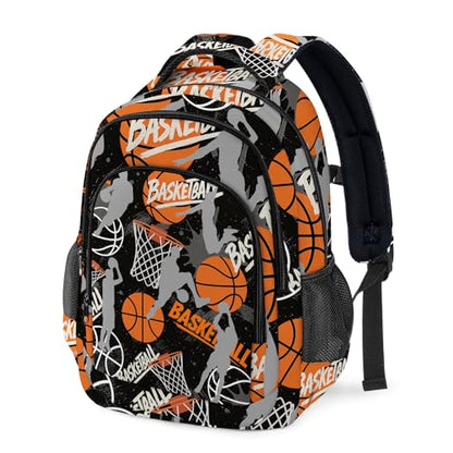 Basketball Backpack for Kids,School Bookbag Large Capacity Adjustable Bookbag Durable Lighting Multi Pockets School Bag Daypack Travel (Basketball) - color: Basketball