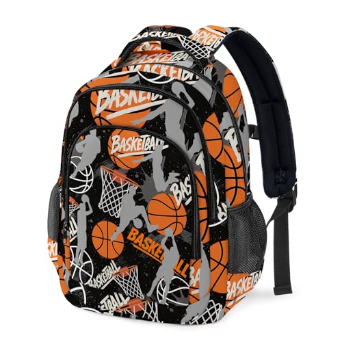 Basketball Backpack for Kids,School Bookbag Large Capacity Adjustable Bookbag Durable Lighting Multi Pockets School Bag Daypack Travel (Basketball) - color: Basketball