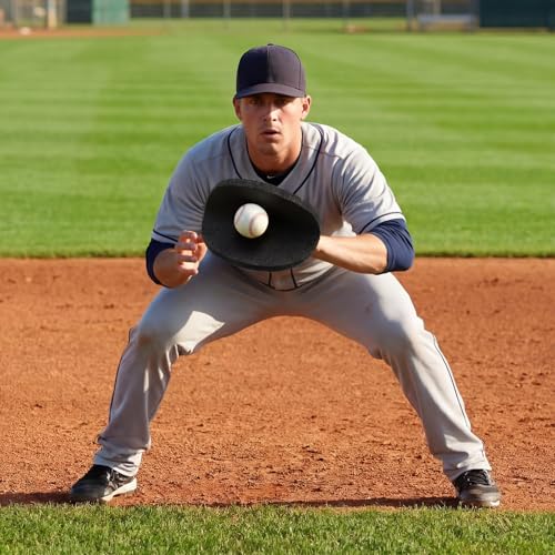 Leyndo Baseball Training Glove Foam Fielding Trainer Infield Training Gloves Baseball Fielding Gloves for Quick Hands Batting Practice Two Hands
