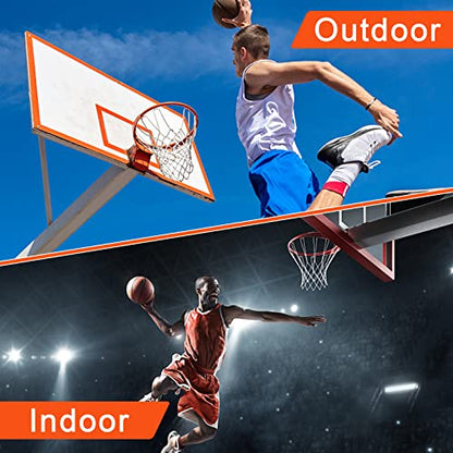 Professional Basketball Net Replacement Heavy Duty, Durable Basketball Nets in All Weather Anti Whip, Fits Standard Indoor Outdoor Rims 12 Loops (White)
