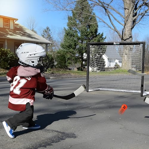 Street Hockey Goal & Shooter Tutor – Portable Hockey Net for Indoor & Outdoor Use – Hockey Training Equipment