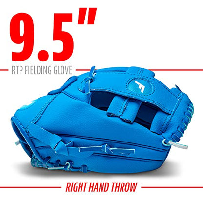 Franklin Sports Kids Baseball Gloves - RTP Youth Teeball Glove + Ball Set - Boys + Girls Teeball Mitt - Kids + Toddlers - 9.5"
