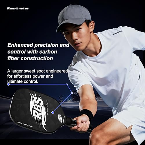 Pickleball Paddles Set of 2 or Single Option-Fiberglass or Carbon Fiber Face – Durable Solo Paddle or Complete Set with Balls & Carry Bag – Improved Spin & Precision - color: Black-Carbon Fiber Set