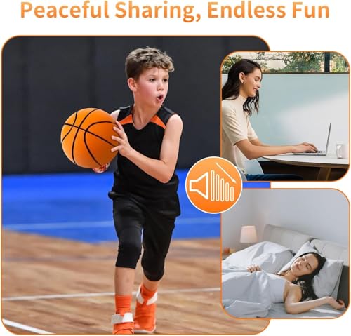 RVOGJP Silent Basketball Size 7 (29.5") - Upgrade Foam Basketball Arcade Game Indoor,Ball for Quiet Dribbling and Indoor Training,Pro PU Foam Ball – Higher Bounce