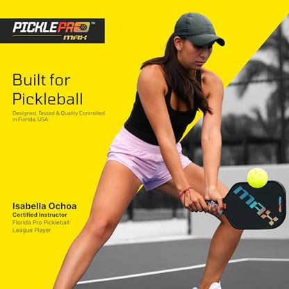 Premium Carbon Fiber Pickleball Paddle with Thermoformed Body, Foam Edge Walls & CAS/CFS Spin Surface – USAPA Approved, Tournament-Grade Power, Spin & Extended Play Durability - Premium Cover Included