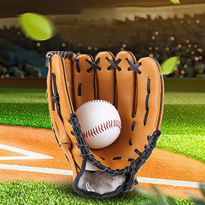 Baseball Glove Softball Gloves Softball Practice Equipment for Adult and Youth, Right Hand Throw