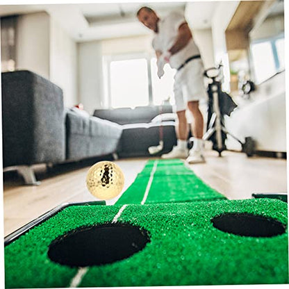 Toyvian Gold Two-Layer Golf Practice Ball Sturdy Training Tool for Putting Game for Indoor and Outdoor Use