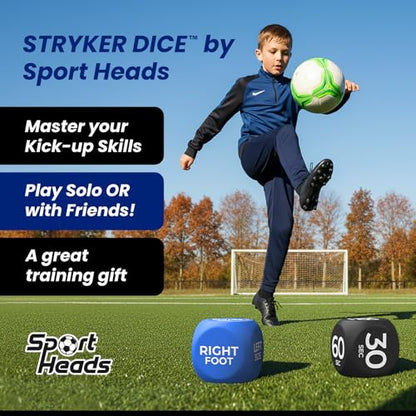 Soccer Training Equipment Dice Set - Footwork, Movement & Duration Exercise Dice for Skill, Coordination, Juggling Drills & Team Skills Development
