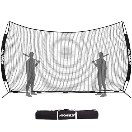 Sports Barrier Net,Sports Net,Barricade Backstop Net,Perfect for Baseball,Softball,Soccer, Basketball,Lacrosse - style: 16X10Ft-Black