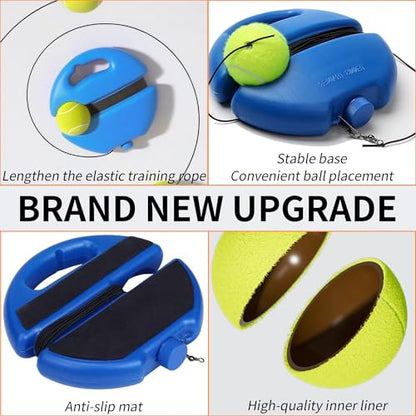 Tennis Trainer Rebound Ball with 2 String Balls, Tennis Pro Trainer, Portable Tennis Training Equipment, Tennis Rebounder Kit - Ideal for Beginners Sport Exercise