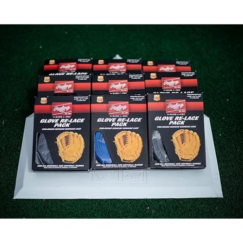 Rawlings | Glove Re-Lace Pack | Baseball/Softball | Standard 3/16" X 72" Laces with Tool | Chestnut