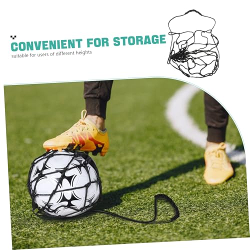 GALPADA Football Juggling Trainer Net Adjustable Soccer Training Equipment for Youth Black Football Kick Throw Practice Aid Easy Storage Portability